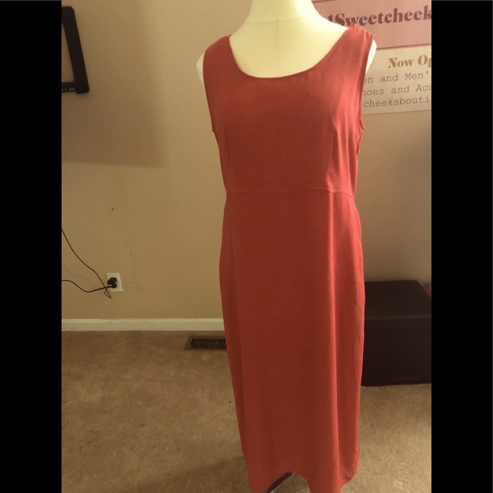 2 piece salmon colored dress